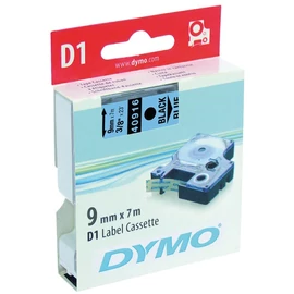 DYMO címke LM D1 alap,  9mm, fekete betű / kék alap