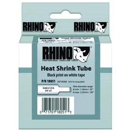 DYMO zsugorcső,  6mm 1,18-2,33, fehér