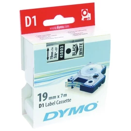 DYMO címke LM D1 alap, 19mm, fekete betű / fehér alap