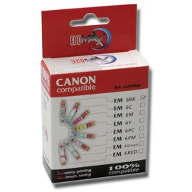 Utángyártott ECOMAX Tintapatron BCI-6BK - EM6BK