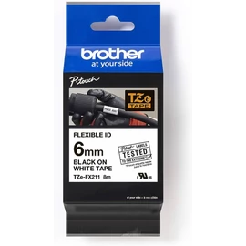 Brother TZe-FX211 6 mm széles 8m hosszú szalagkazetta