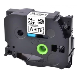Utángyártott BROTHER TZeFX151 szalagkazetta 24 mm x 8 m flexi átlátszó alapon fekete nyomtatás