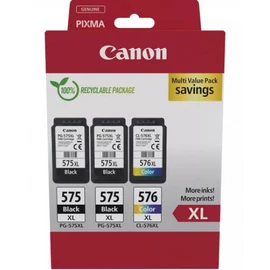 Canon PG-575XLx2 (2x15 ml) + CL-576XL (1x13 ml) + 50 lap GP501 10x15 fényes fotópapír Multipack