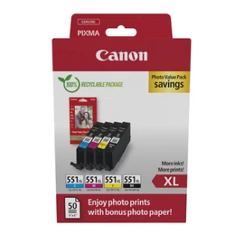 Canon CLI-551XL C/M/Y/Bk Tintapatron Multipack