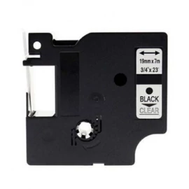 Utángyártott DYMO D1 45800 19mm x 7m átlátszó-fekete S0720820