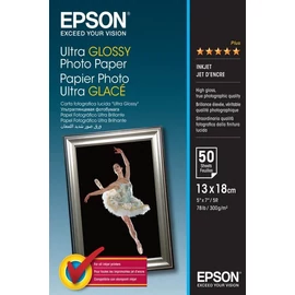 Epson ultra fényes fotópapír (13x18, 50 lap, 300g)