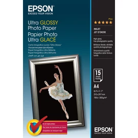 Epson ultra fényes fotópapír (A4, 15 lap, 300g)