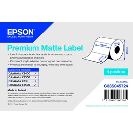 Epson Premium Matte címke 102mm*152mm, 800 címke/tekercs