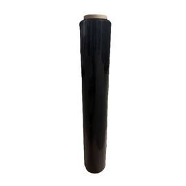 Kézi stretch fólia (Nyújtható, 23 mikron, Fekete), 109m, 1,15kg fólia, 1,5 kg/tekercs
