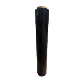 Kézi stretch fólia (Nyújtható, 23 mikron, Fekete), 109m, 1,15kg fólia, 1,5 kg/tekercs