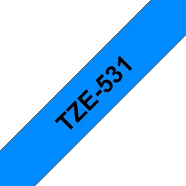 BROTHER szalag TZe-531, Kék alapon Fekete, Laminált, 12mm  0.47", 8 méter