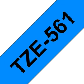 BROTHER szalag TZe-561, Kék alapon Fekete, Laminált, 36mm  1.4", 8 méter