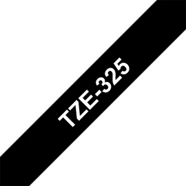 BROTHER szalag TZe-325, Fekete alapon Fehér, Laminált, 9mm  0.35", 8 méter