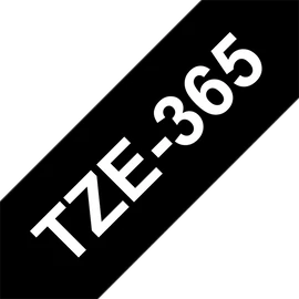 BROTHER szalag TZe-365, Fekete alapon Fehér, Laminált, 36mm  1.4", 8 méter