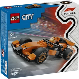 LEGO® City F1®-es pilóta McLaren versenyautóval, minijárművet tartalmazó játékkészlet 60442