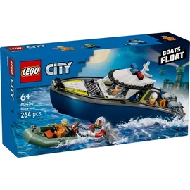LEGO® City Üldözés rendőrségi csónakkal, játék felfújható motorcsónakkal és gumicsónakkal 60456