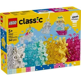 LEGO® Classic Átlátszó bűvös kockák, játék színes építőelemekkel 11040