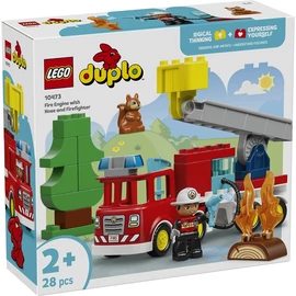 LEGO® DUPLO® Városi kalandok Tűzoltóautó tömlővel és tűzoltóval 10473
