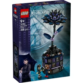 LEGO® Wednesday Fekete dália, halloweeni ajándék, művirág szobadekoráció