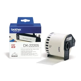 Brother DK-22205 folytonos szalagcímke 62mm x 30,48m öntapadós White címkenyomtató szalag