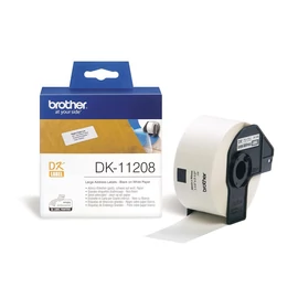 Brother DK-11208 elővágott öntapadós címke 400db/tekercs 38mm x 90mm White címkenyomtató szalag