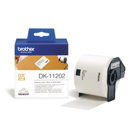 Brother DK-11202 elővágott öntapadós címke 300db/tekercs 62mm x 100mm White címkenyomtató szalag
