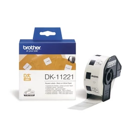 Brother DK-11221 elővágott öntapadós címke 100db/tekercs 23mm x 23mm White címkenyomtató szalag