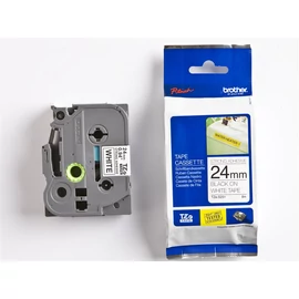 Brother TZE-S251 laminált P-touch szalag (24mm) Black on White - 8m címkenyomtató szalag