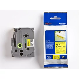Brother TZE-S651 laminált P-touch szalag (24mm) Black on Yellow - 8m címkenyomtató szalag