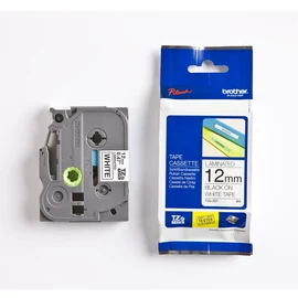 Brother TZE-231s laminált P-touch szalag (12mm)  Black on White - 4m címkenyomtató szalag