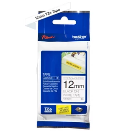 Brother TZE-S231 laminált P-touch szalag (12mm) Black on White - 8m címkenyomtató szalag