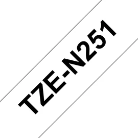 Brother TZe-N251 P-touch szalag (24mm) Black on White - 8m címkenyomtató szalag