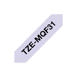 Brother TZe-MQF31 laminált P-touch szalag (12mm)  Black on Pastel Purple - 4m címkenyomtató szalag