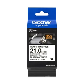 Brother HSe-251 Laminált P-Touch szalag (21mm) Black on White-1,5m címkenyomtató szalag