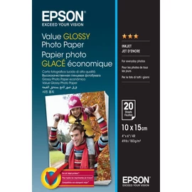 Epson Value 183g 10x15cm 20db Fényes Fotópapír