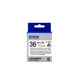 Epson LK-7WBVS címkeszalag (36mm) Black on White - 8m címkenyomtató szalag
