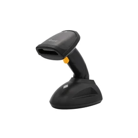 EQuip Wireless 1D Laser Barcode Scanner Long Distance with Stand Vonalkódolvasó Black