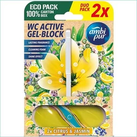 WC tisztító blokk, 45 g, AMBI PUR, vízi virágok