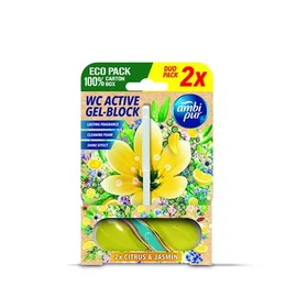 WC tisztító blokk, 2x45 g, AMBI PUR, citrus és jázmin