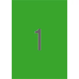 Etikett, 210x297 mm, színes, APLI, zöld, 20 etikett/csomag