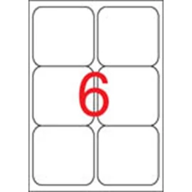 Etikett, univerzális, 99,1x93,1 mm, kerekített sarkú, APLI, 600 etikett/csomag