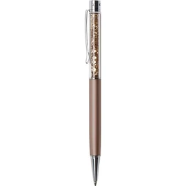 Golyóstoll, rose gold, felül topáz SWAROVSKI® kristállyal töltve, 14 cm, ART CRYSTELLA®