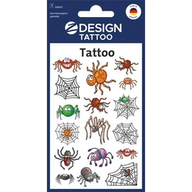 Matrica, tetoválás, 1 ív, 76x120 mm, AVERY ZWECKFORM, "Z-Design No.56693", pókok