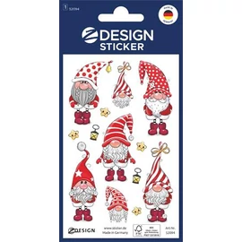 Matrica, papír, 1 ív, 76x120 mm, AVERY ZWECKFORM, "Z-Design No.52094", karácsonyi törpék