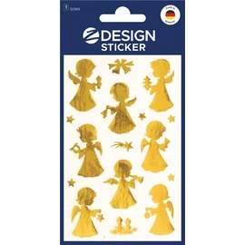 Matrica,  2 ív, 76x120 mm, AVERY ZWECKFORM, "Z-Design No.52393", arany angyalkák