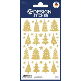 Matrica, 1 ív, 76x120 mm, AVERY ZWECKFORM, "Z-Design No.54122", karácsonyfa