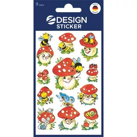 Matrica, papír, 3 ív, 76x120 mm, AVERY ZWECKFORM, "Z-Design No.4304", gombák