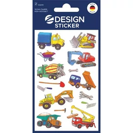 Matrica, papír, 2 ív, 76x120 mm, AVERY ZWECKFORM, "Z-Design No.53209", munkagépek