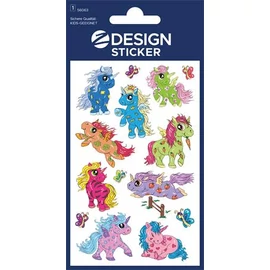 Matrica, fólia,  1 ív, 76x120 mm, AVERY ZWECKFORM, "Z-Design No.56063",  unikornis