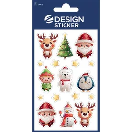 Matrica, 1 ív, 76x120 mm, AVERY ZWECKFORM, "Z-Design No.54478", karácsonyi figurák